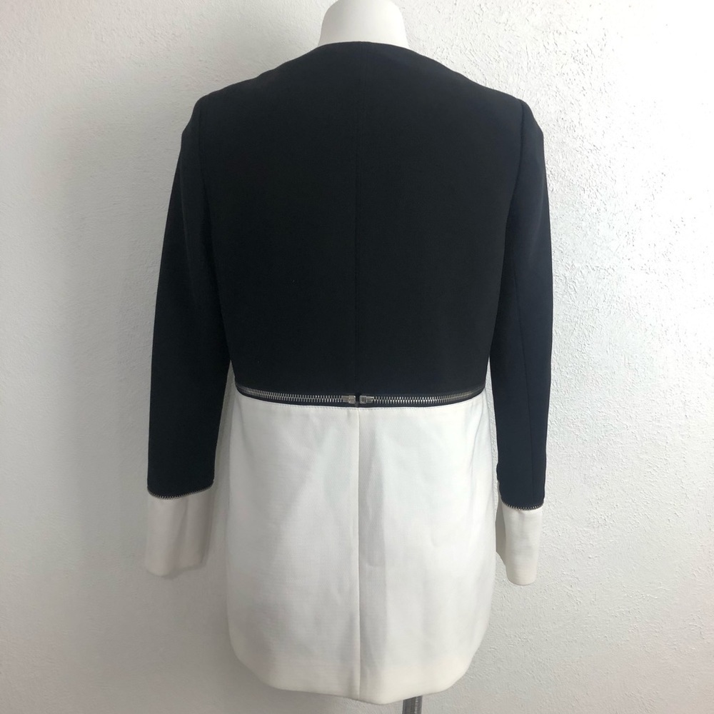Luii Zippered Linen Black and Cream Two Length Jacket Size Small - Picture 3 of 11